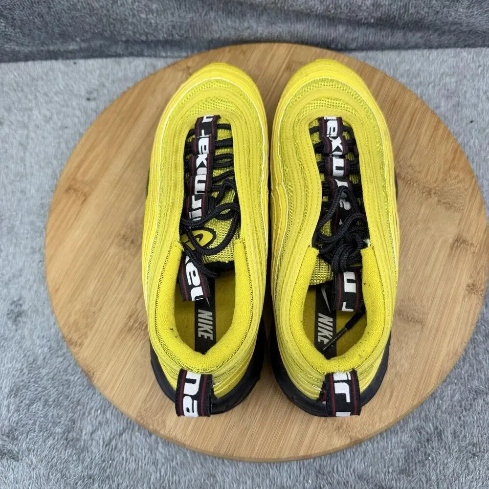 Nike Air Max 97 Shoes Boys Size 5Y Yellow Black Running Sneakers BV1242-700